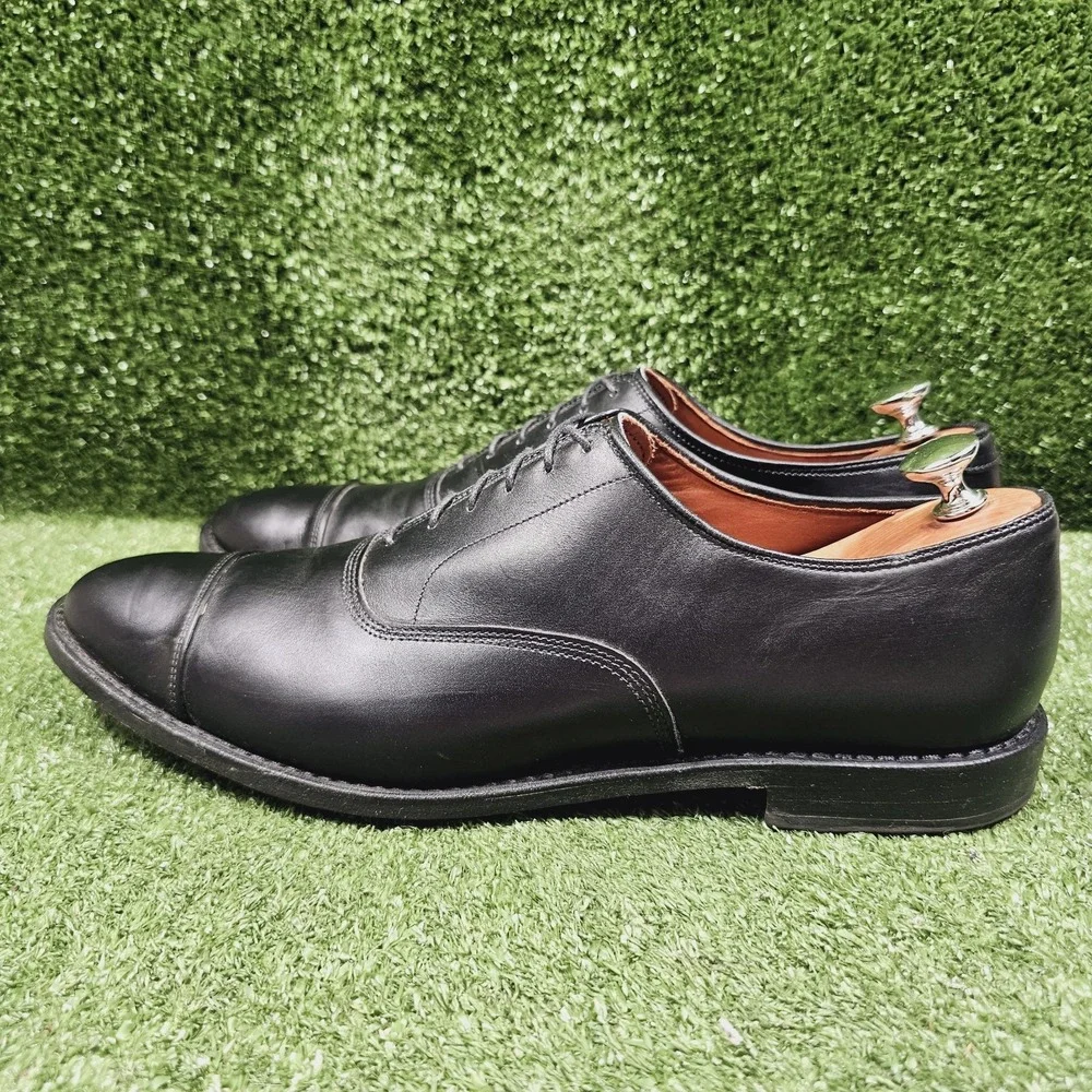Allen Edmonds Park Avenue Black Leather Cap Toe Formal Dress Shoes Mens 13 A
